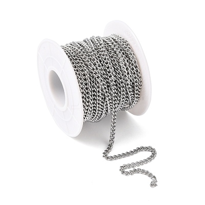 Tarnish Resistant 304 Stainless Steel Curb Chains CHS-R008-05-1