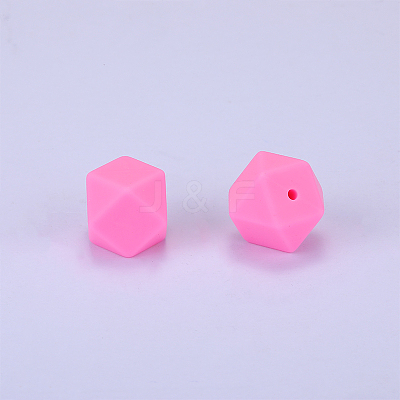 Hexagonal Silicone Focal Beads SI-JX0020A-89-1