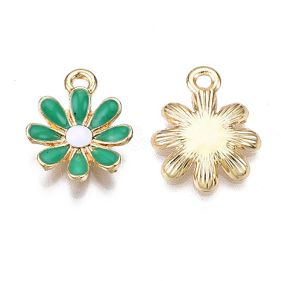 Light Gold Plated Alloy Pendants ENAM-T009-39E-1