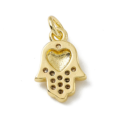 Brass Micro Pave Cubic Zirconia Charms ZIRC-F132-87G-1