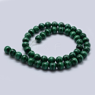 Natural Malachite Beads Strands G-F571-27AA1-6mm-1