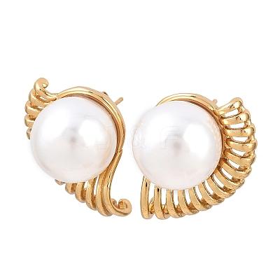304 Stainless Steel Stud Earrings EJEW-L317-02G-01-1
