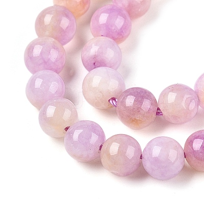 Dyed Natural White Jade Beads Strands G-T138-6mm-210-9-1