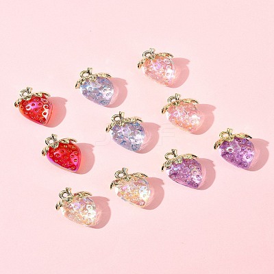 10Pcs 5 Styles Transparent Acrylic Pendants MACR-FS0002-09-1