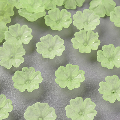 Transparent Frosted Acrylic Bead Caps X-MACR-S371-04A-728-1