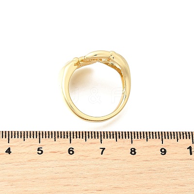 Brass Cuff Rings for Women RJEW-F184-08F-G-1