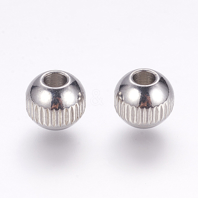 Tarnish Resistant 201 Stainless Steel Beads STAS-G134-09P-1