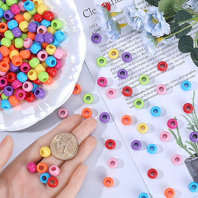 400Pcs Acrylic European Beads MACR-SP0001-02-1