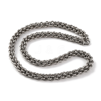 201 Stainless Steel Rope Chain Necklace NJEW-F222-38P-09-1