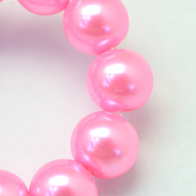 Baking Paint Pearlized Glass Pearl Round Bead Strands X-HY-Q003-4mm-68-1