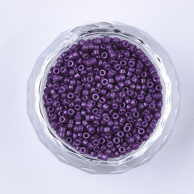 Baking Paint Cylinder Seed Beads SEED-Q036-02A-D07-1