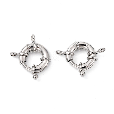 Rack Plating Brass Spring Ring Clasps KK-D399-B-P-NF-1