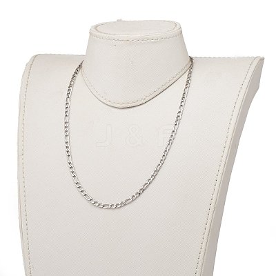 Non-Tarnish Men's 304 Stainless Steel Figaro Chain Necklace NJEW-JN03263-1