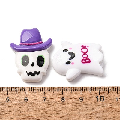 Halloween Theme Opaque Resin Cabochons RESI-B033-01-1