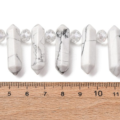 Natural Howlite Double Terminated Point Beads Strands G-H069-B12-01A-1