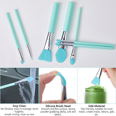 1 Set Silicone Makeup Brushes Set AJEW-GF0010-26-1