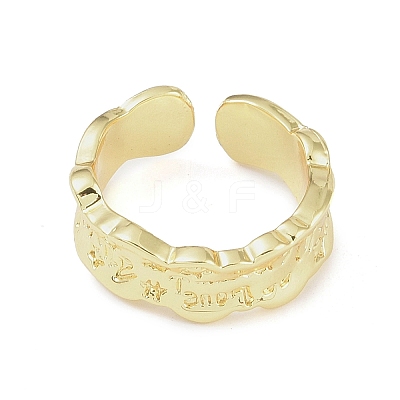 304 Stainless Steel Open Cuff Rings for Women LS-RJEW-H229-02G-07-1