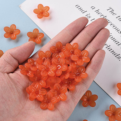 Frosted Acrylic Bead Caps MACR-S371-08A-726-1