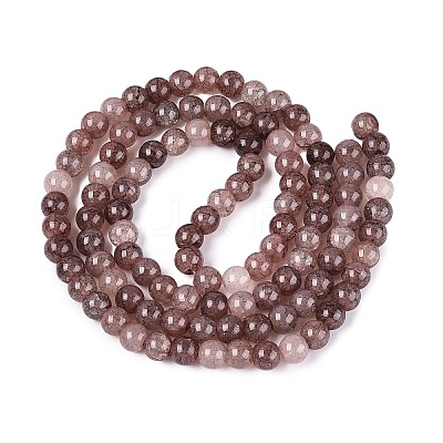 Baking Paint Crackle Glass Beads Strands GLAA-Q106-03A-17-1
