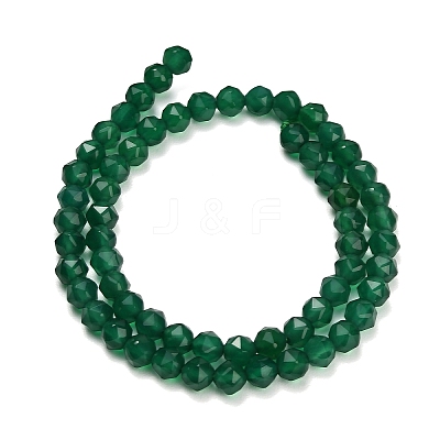 Natural Green Chalcedony Beads Strands GG-NH0004-D01-1