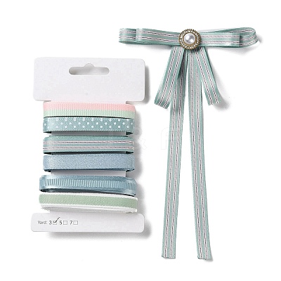 18 Yards 6 Styles Polyester Ribbon SRIB-Q022-F03-1