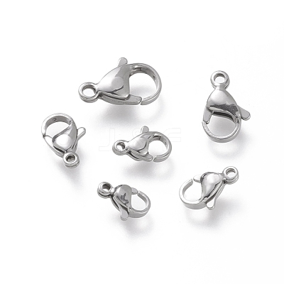 Non-Tarnish 304 Stainless Steel Lobster Claw Clasps STAS-I152-04P-1
