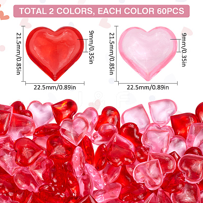 120Pcs 2 Colors Resin Beads RESI-SP0001-18A-1