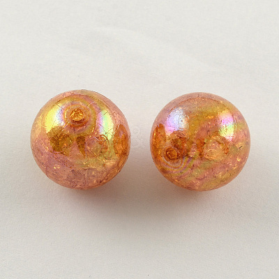 AB Color Transparent Crackle Round Acrylic Beads X-CACR-S006-M-1