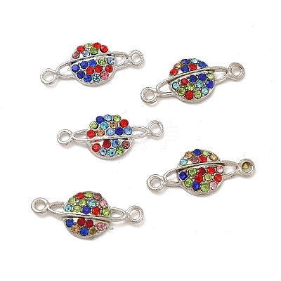 Alloy Connector Charms with Colorful Rhinestone FIND-H039-73P-1