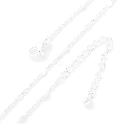 1MM Brass Cable Chain Necklace for Women Men KK-P302-02S-1