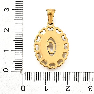 Golden 304 Stainless Steel Pendants STAS-K300-02G-C-1