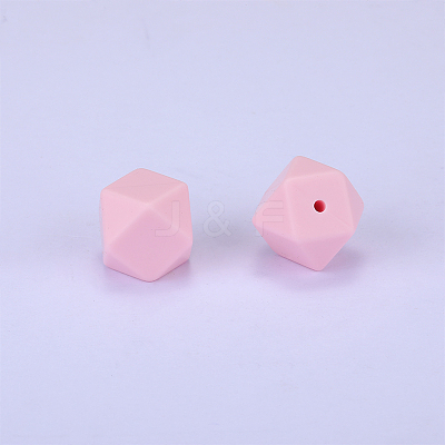 Hexagonal Silicone Focal Beads SI-JX0020A-87-1