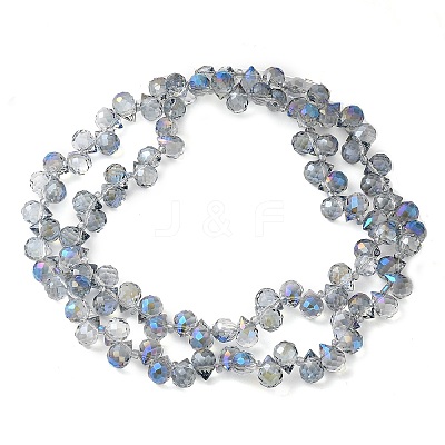 Electroplate Glass Beads Strands EGLA-D030-17R-1