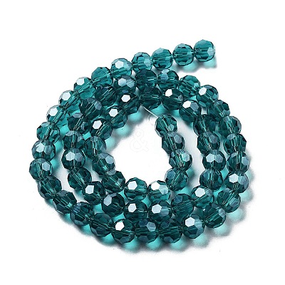 Electroplate Transparent Glass Beads Strands EGLA-A035-T8mm-A12-1