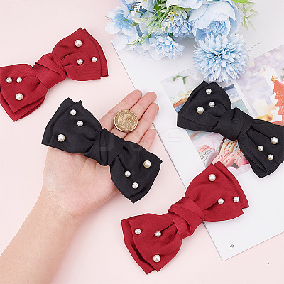 4Pcs 2 Colors Polyester Bowknot Shoe Decorations FIND-PH0010-26-1