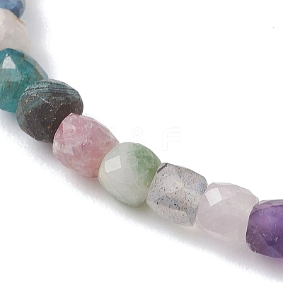 Natural Mixed Gemstone Beaded Stretch Bracelets for Women BJEW-JB13335-01-1