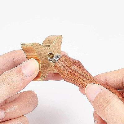 1Pc Brass Stamp Head DIY-OC0008-33A-1