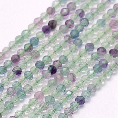 Natural Fluorite Beads Strands G-F509-38-2mm-1