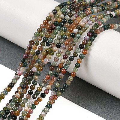 Natural Indian Agate Bead Strands G-A130-3mm-K12-1