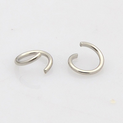 Tarnish Resistant 304 Stainless Steel Open Jump Rings STAS-N015-03-7x1mm-1