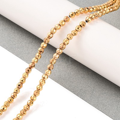 Electroplated Synthetic Non-magnetic Hematite Beads Strands G-H027-B01-02-1