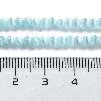 Cat Eye Glass Bead Strands CE-R010-09-1