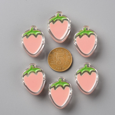 Transparent Enamel Acrylic Beads TACR-S155-003C-1