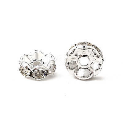 Brass Rhinestone Spacer Beads RSB06C14-1