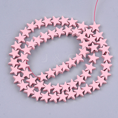 Spray Painted Non-magnetic Synthetic Hematite Beads Strands X-G-T116-21-05-1