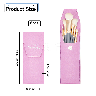 PU Leather Makeup Brush Bag AJEW-WH0258-669B-1