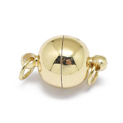 Rack Plating Brass Magnetic Clasps with Loops KK-F801-03B-G-1