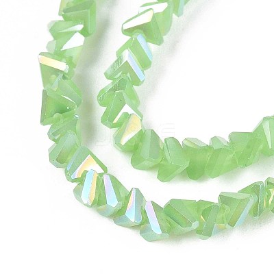 Electroplate Imitation Jade Glass Beads Strands GLAA-N023-4mm-34-1