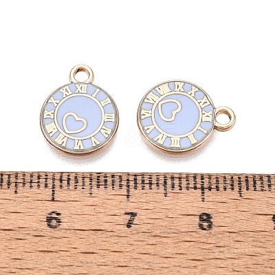 Rack Plating Alloy Enamel Pendants ENAM-N070-01A-03G-03-1