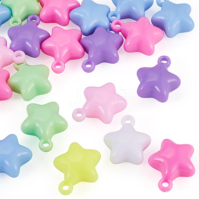 20Pcs Opaque Acrylic Pendants MACR-TADJ0001-04-1